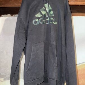 Men’s Black Adidas Hoodie Camouflage Logo Size 3XLT